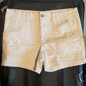 Cream High Waisted Shorts